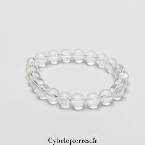 Bracelet Cristal de Roche (8mm) - 17cm | Clarté et Énergie