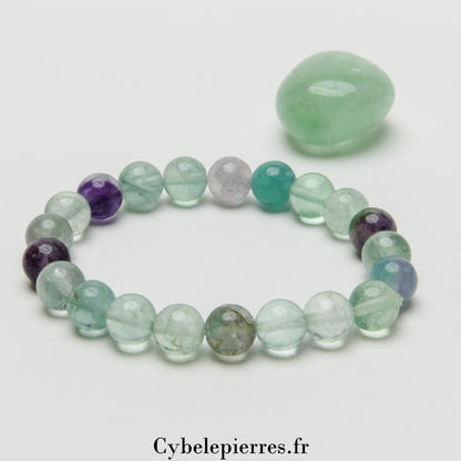 Bracelet Concentration – Fluorite (8mm) – 18 cm | Clarté Mentale et Équilibre Émotionnel