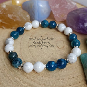 Bracelet Apatite & Howlite (8mm) - 19cm