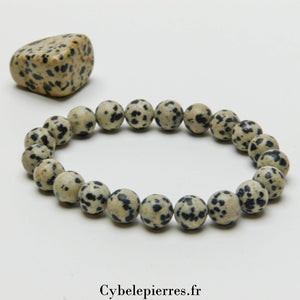 Bracelet Jaspe Dalmatien (8mm) – 17 cm | Protection et Stabilité