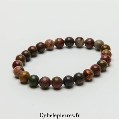 Bracelet Jaspe Picasso (8mm) - 17 cm | Créativité et Courage