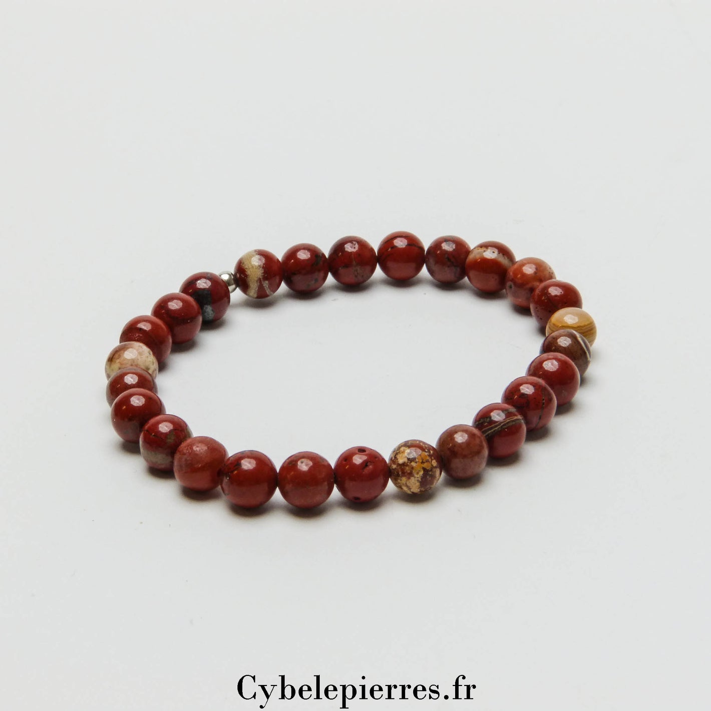 Bracelet Jaspe Rouge – 8mm – 17 cm | Protection et Vitalité