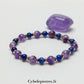 Bracelet Liberté de l'Esprit - Améthyste et Lapis-Lazuli (6 et 8mm) - 19cm | Clarté et Sagesse