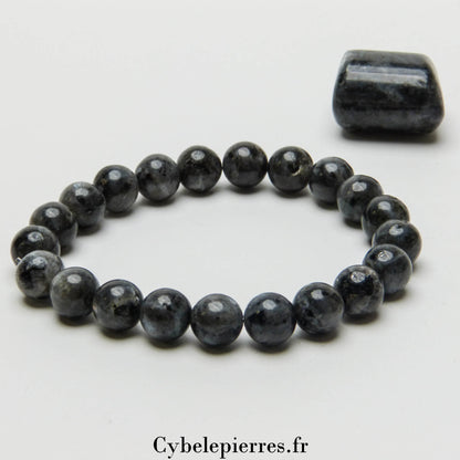 Bracelet Larvikite (8mm) – 18 cm | Ancrage et Harmonie Émotionnelle