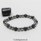 Bracelet Hématite teintée et Larvikite (6mm) - 18cm | Force et Sérénité