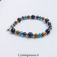 Bracelet Œil de Faucon, Mookaïte & Apatite (8 mm) – 18 cm | Stabilité & Expression