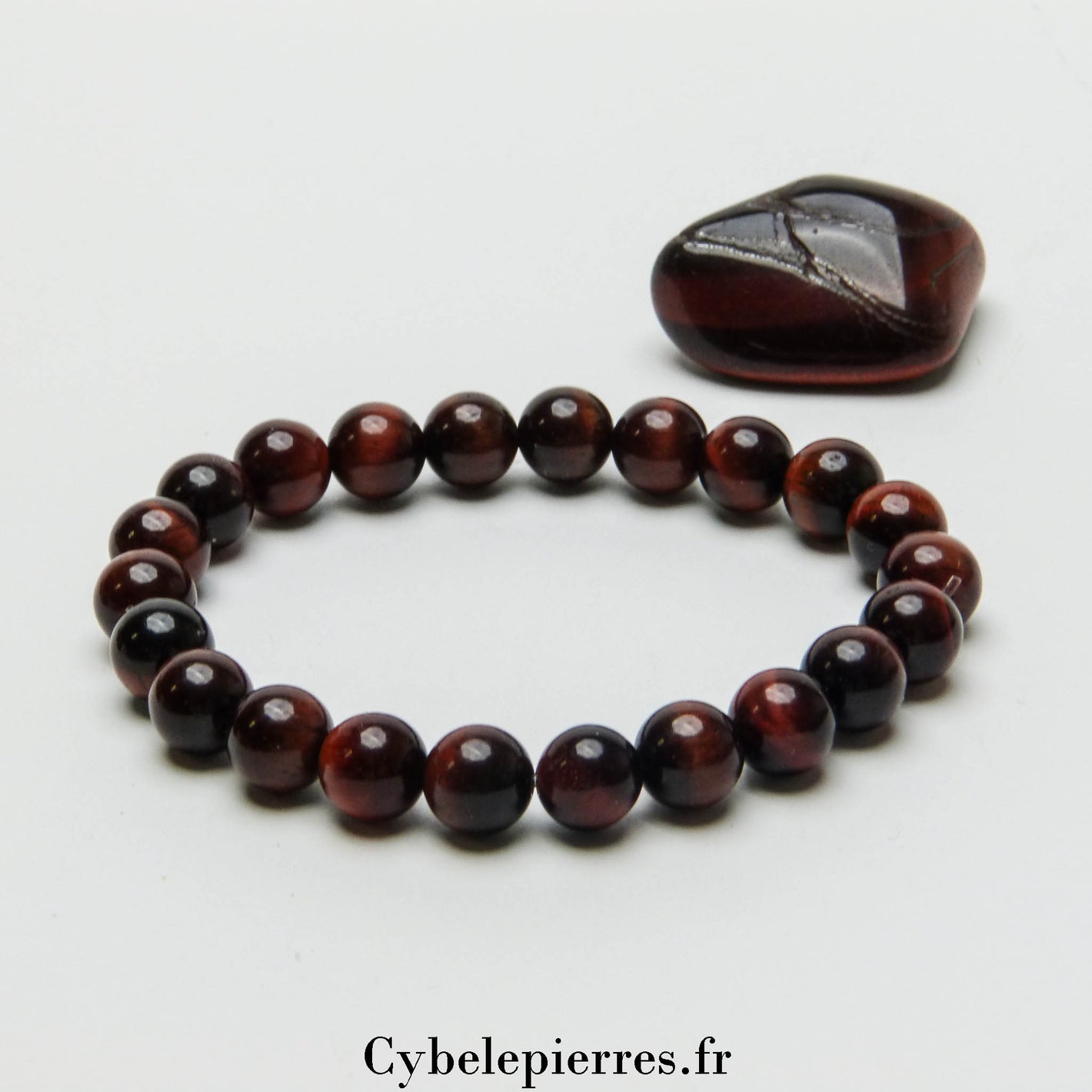 Bracelet Œil de Taureau (8 mm) - 18 cm | Protection et Confiance