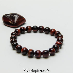 Bracelet Œil de Taureau (8 mm) - 18 cm | Protection et Confiance