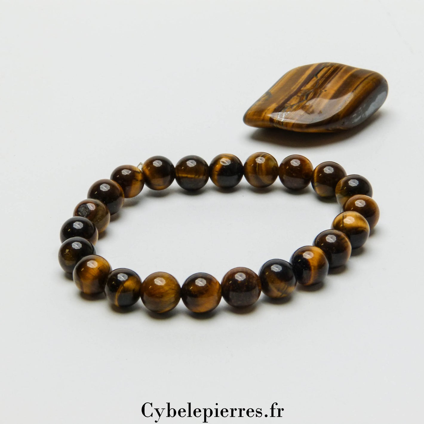 Bracelet Œil de Tigre (8 mm) - 18 cm | Courage et Prospérité