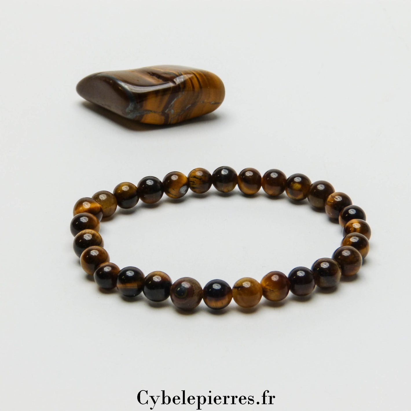 Bracelet Oeil de Tigre - (6mm) - 18cm