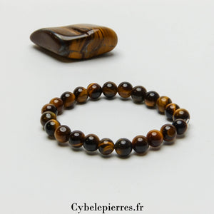 Bracelet Œil de Tigre (6 mm) - Taille Enfant 14 cm