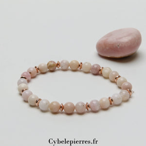 Bracelet Opale Rose (6mm) – 18 cm | Éveil & Apaisement