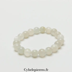 Bracelet Pierre de Lune Blanche (8mm) | Intuition et Nouveaux Départs