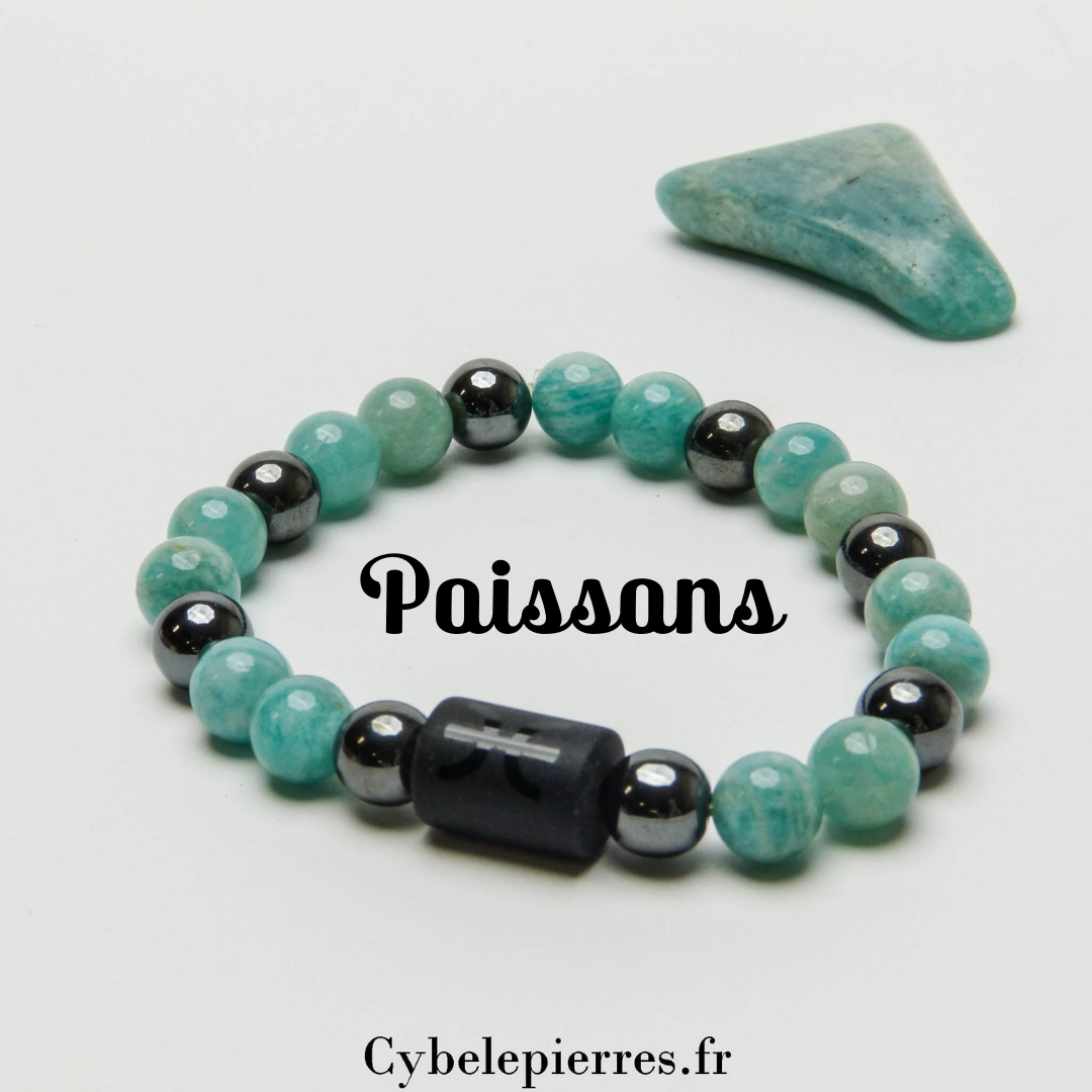Bracelet Poissons - Amazonite (8mm) | Équilibre et Créativité
