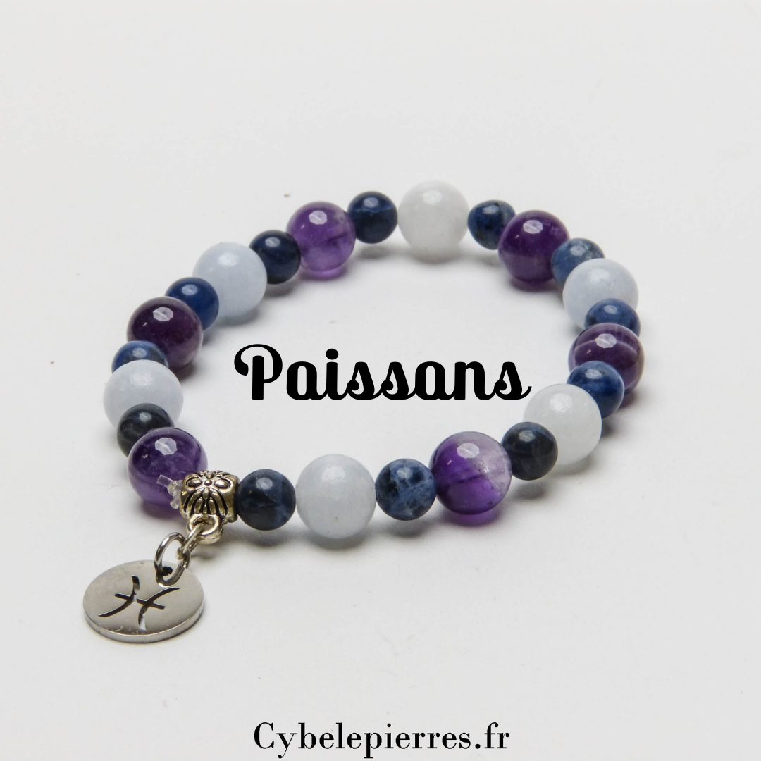 3 - Bracelet Poissons (6 et 8mm) | Bracelet astrologique