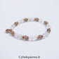 Bracelet Cristal de Roche & Quartz Fumé (6 mm) – 17 cm | Clarté & Ancrage