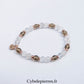 Bracelet Cristal de Roche & Quartz Fumé (6 mm) – 17 cm | Clarté & Ancrage