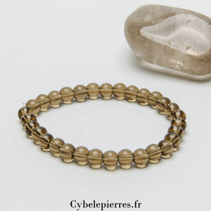 Bracelet Quartz Fumé (6mm) – 17 cm | Ancrage et Protection