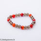Bracelet Force Rayonnante – Cornaline et Quartz Fumé (8 mm) – 19 cm | Énergie, Confiance et Ancrage