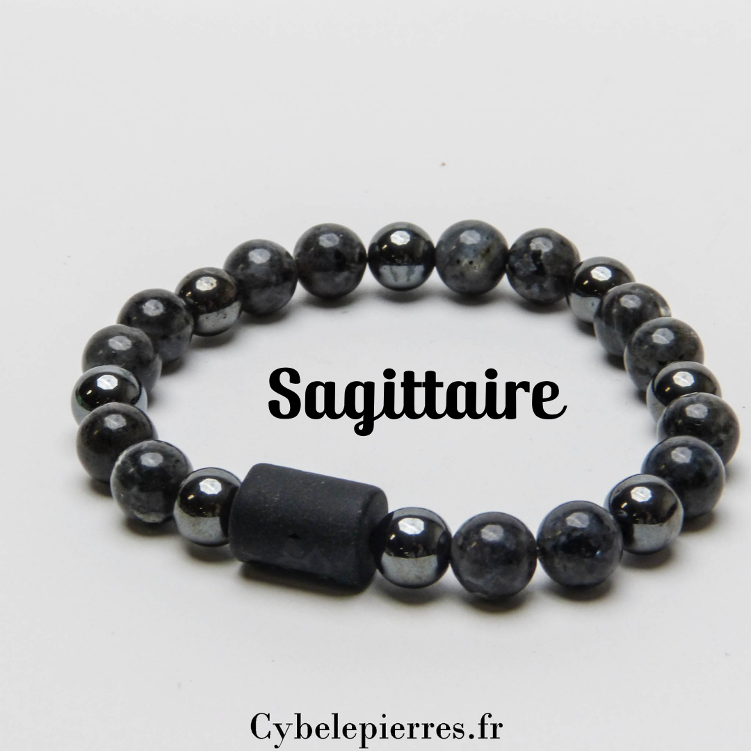 Bracelet Sagittaire - Larvikite (8mm) | Aventure et Protection