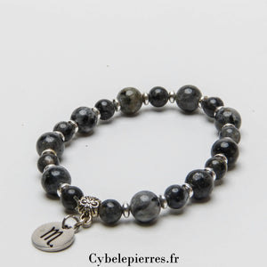 Bracelet Scorpion - Larvikite (8mm) - 18cm | Force et Transformation