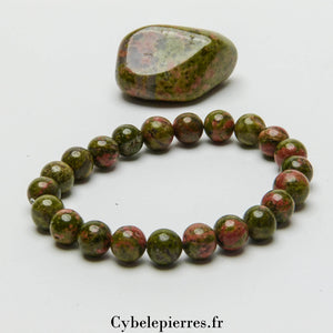 Bracelet Unakite – 8mm | Équilibre Émotionnel et Sérénité