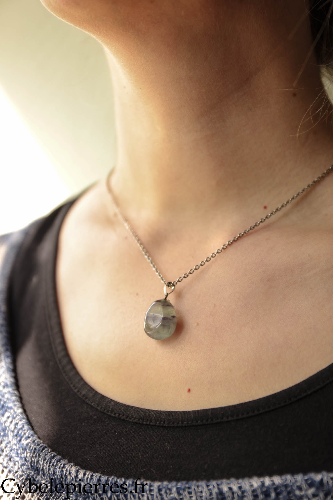 Pendentif Fluorine Naturelle - 18 mm