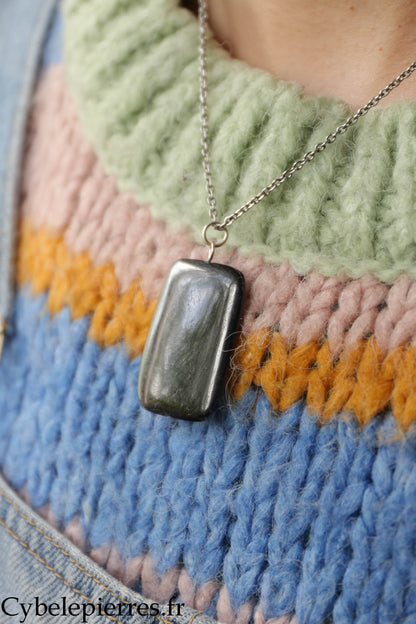 Hypersthene Pendant - 35 mm