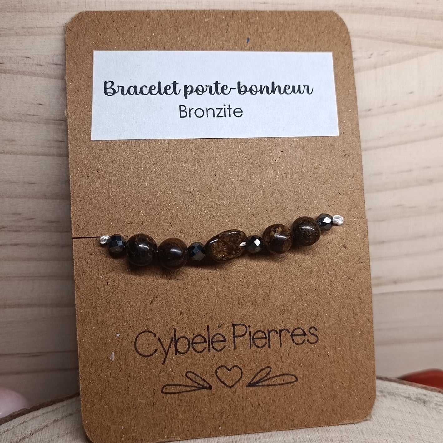 12 - Bracelet Porte-bonheur réglable cordon - Bronzite