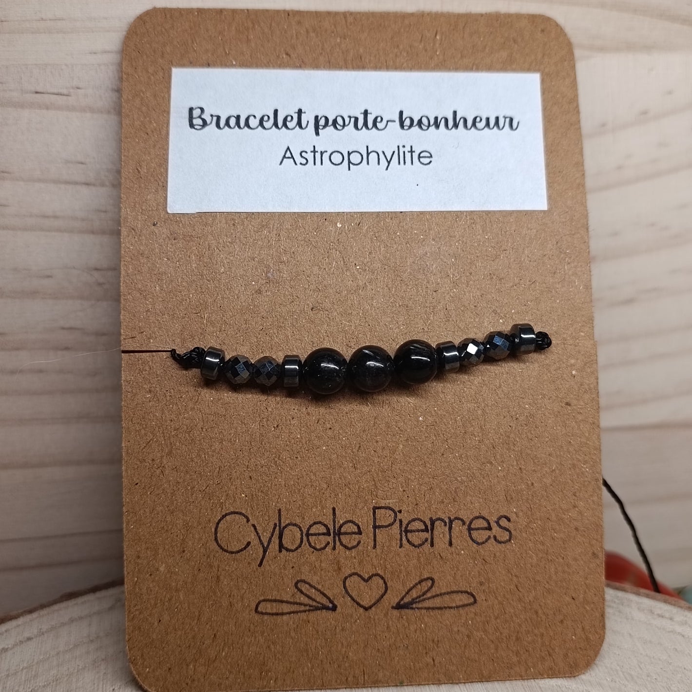 11 - Bracelet Porte-bonheur réglable cordon - Astrophylite