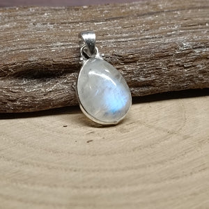 35.Pendentif Péristérite (Labradorite blanche)- 20mm