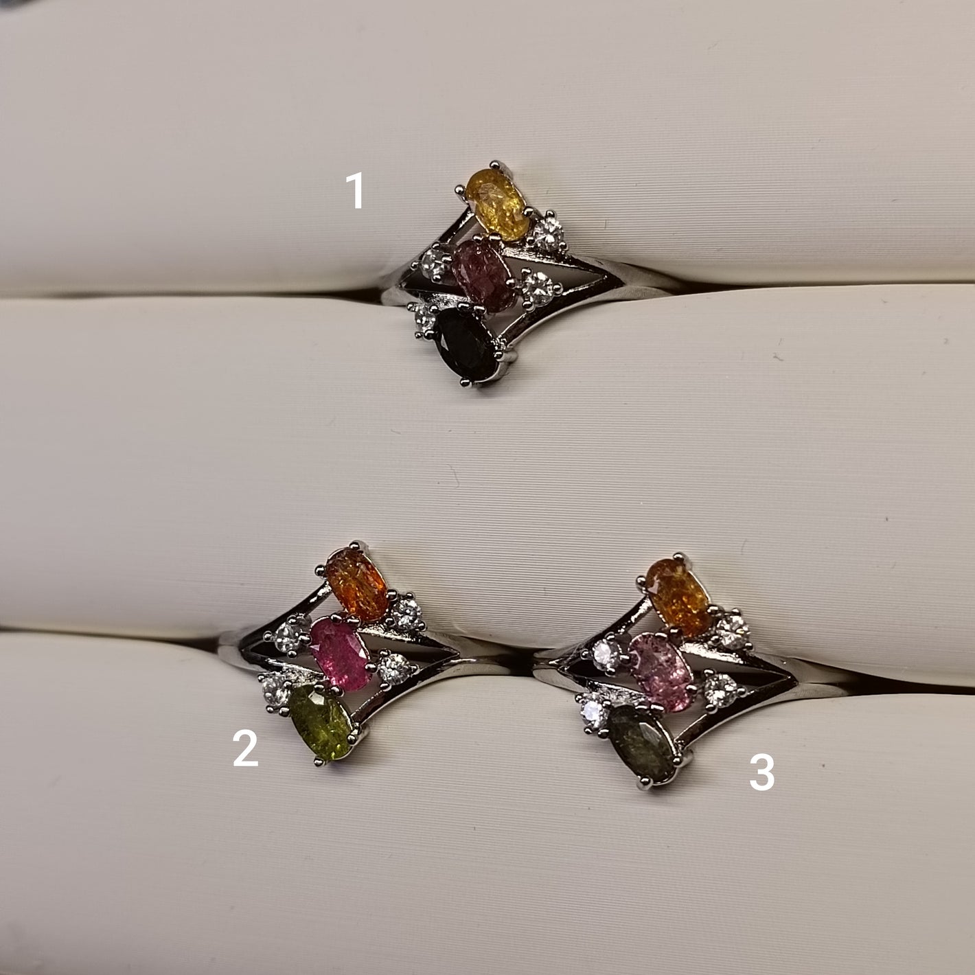 Bague Tourmaline colorée