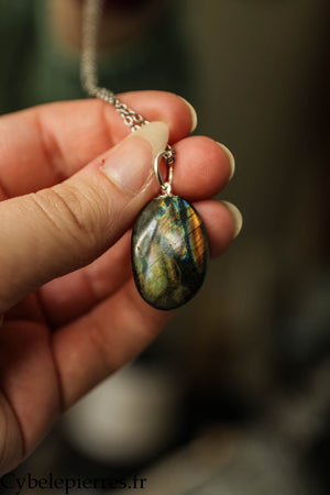 Pendentif Labradorite - 20 mm