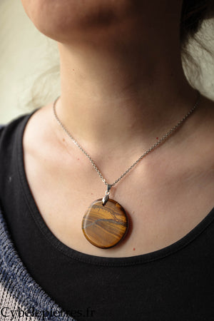 Pendentif Oeil de tigre - 38 mm
