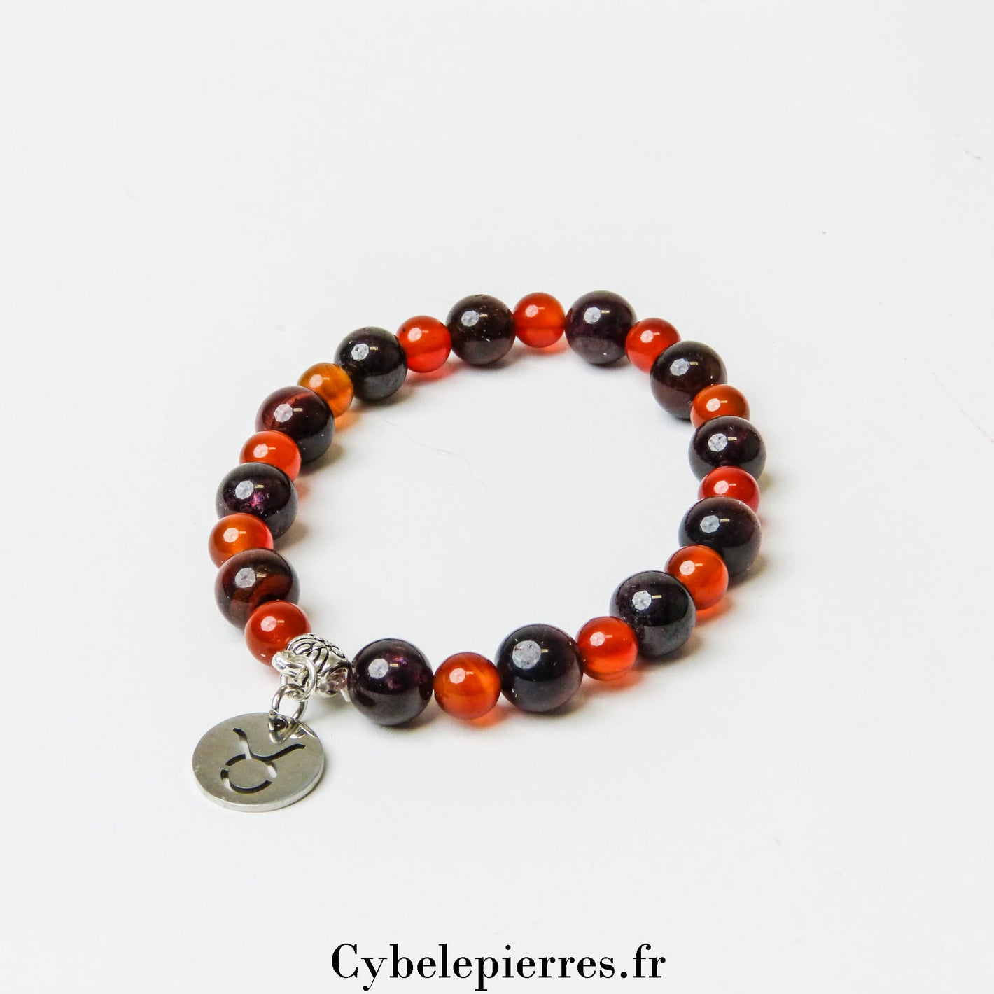 1- Bracelet Taureau (6mm et 8mm) - 18cm | Stabilité et Vitalité