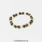 Bracelet Chance – Œil de Tigre, Citrine & Pyrite (6mm) – 18 cm | Prospérité & Réussite