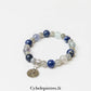 2- Bracelet Poissons - Fluorite, Sodalite et Labradorite (6 et 8mm) - 18cm | Intuition et Sérénité