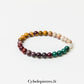 Bracelet Automne – Jaspe Mookaite, Malachite et Pierre de Lune (6mm) – 18 cm | Vitalité et Transformation