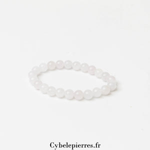 Bracelet Quartz rose (6 mm) - Taille Enfant 14 cm | Douceur et Harmonie