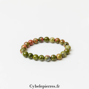 Bracelet Unakite (6 mm) - Taille Enfant 14 cm | Équilibre et Apaisement
