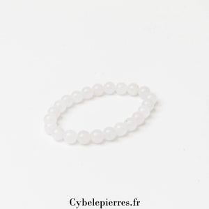 Bracelet Quartz rose (6 mm) - Taille Enfant 14 cm | Douceur et Harmonie