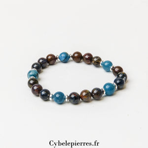 Bracelet Objectifs et Visualisation- Apatite et Piétersite (8mm) -19cm
