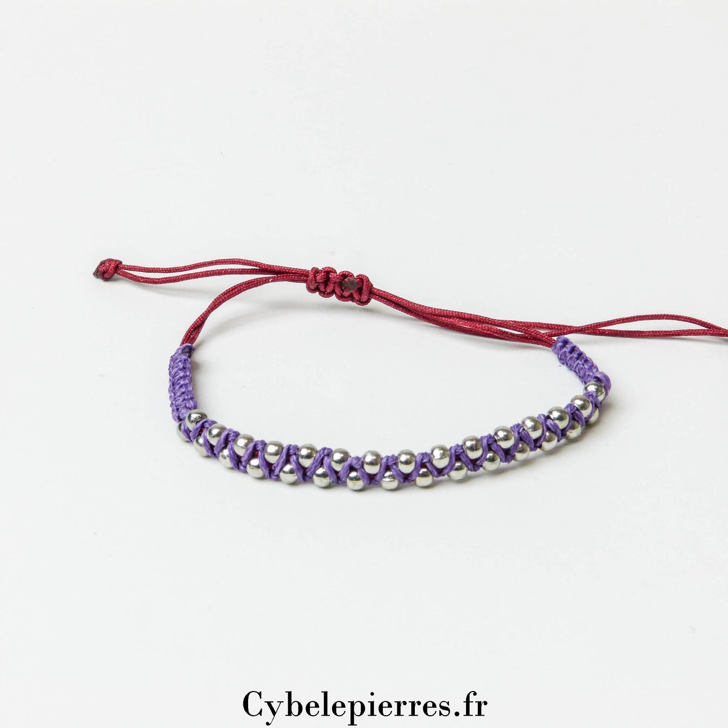 Bracelet Réglable Micro-Macramé Métallisé | Élégance et Raffinement