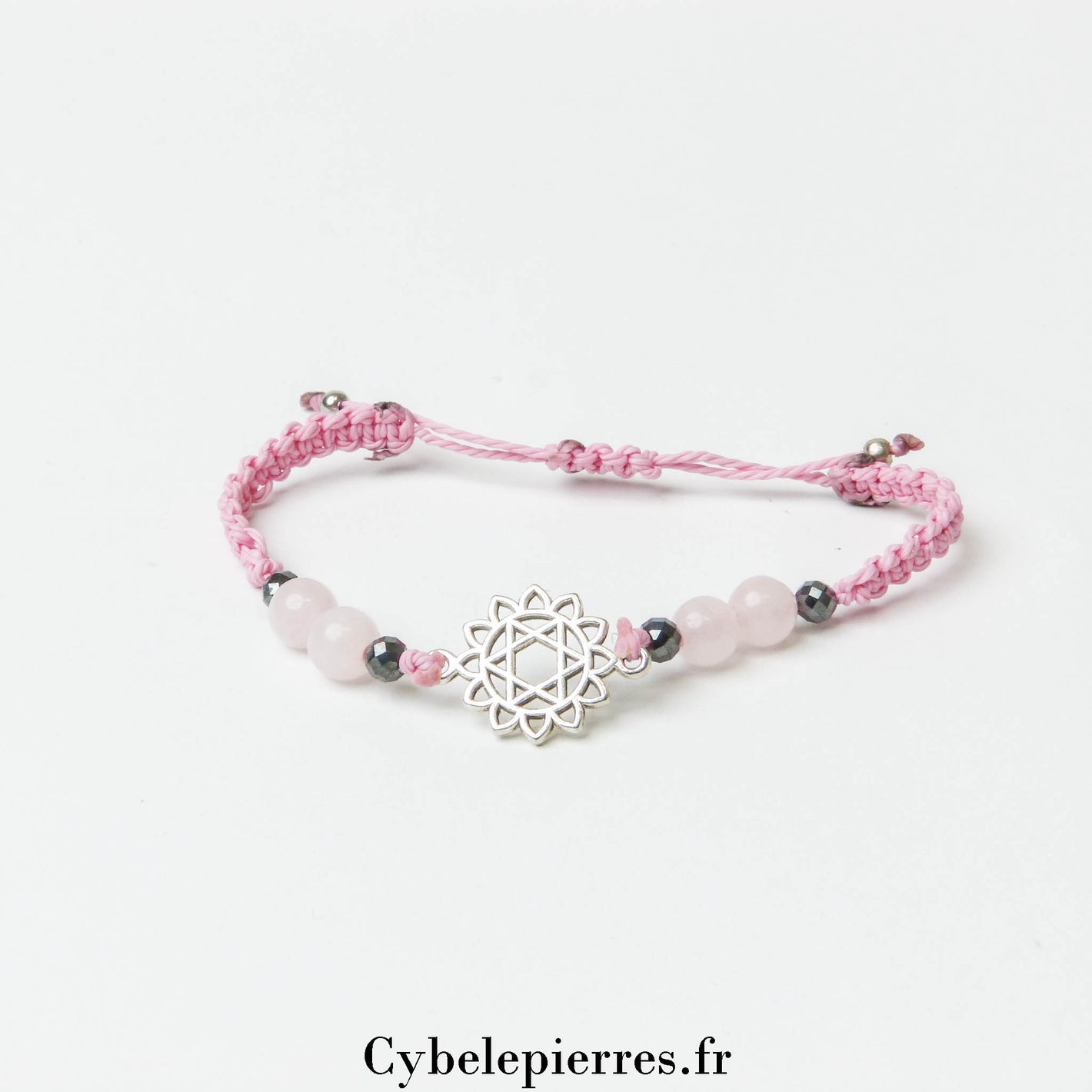 Bracelet Chakra Cœur - Quartz Rose Réglable | Harmonie et Douceur