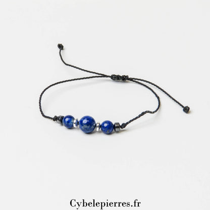 Bracelet Micro-macramé Lapis-Lazuli | Élégance et Sérénité