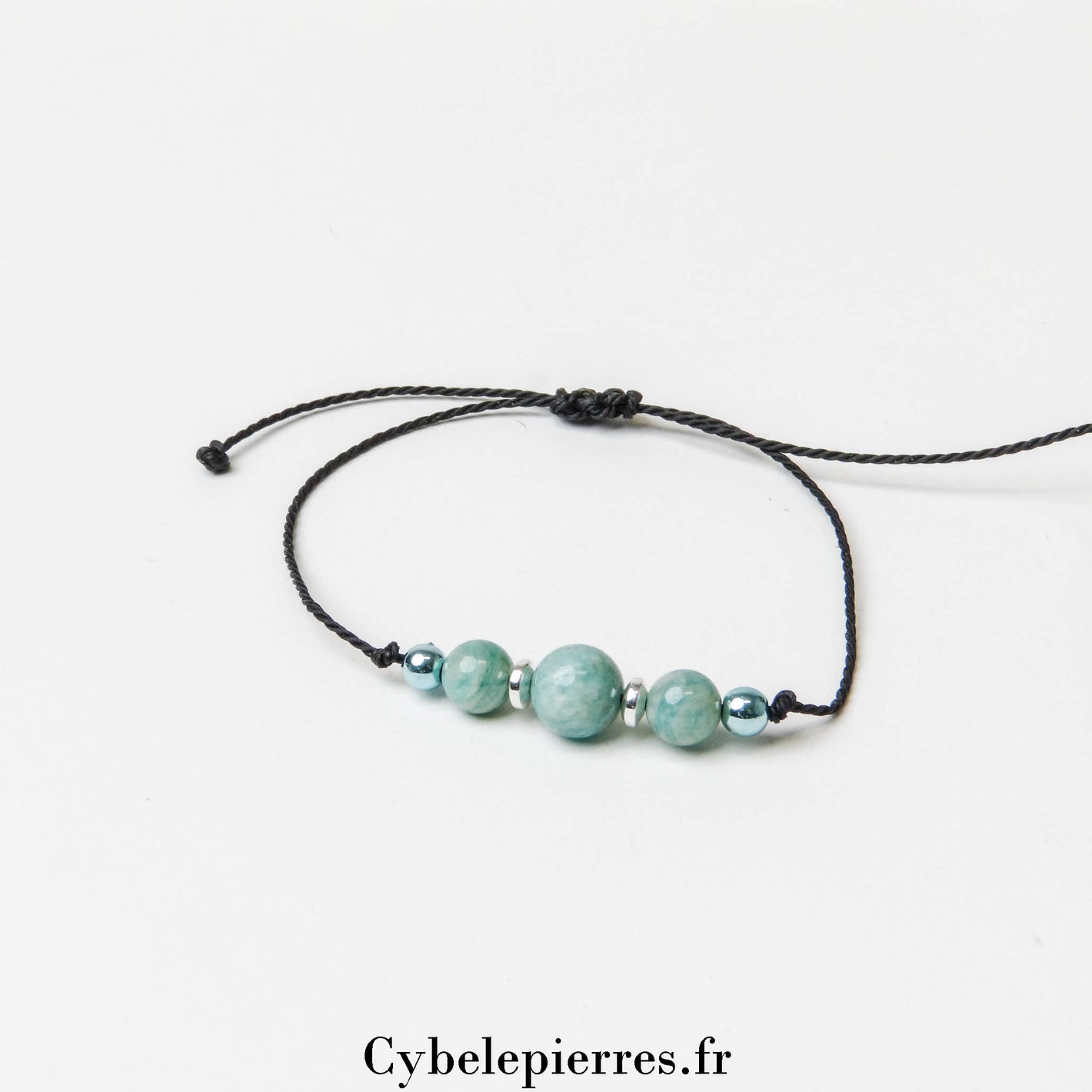 Bracelet Porte-bonheur réglable cordon - Amazonite