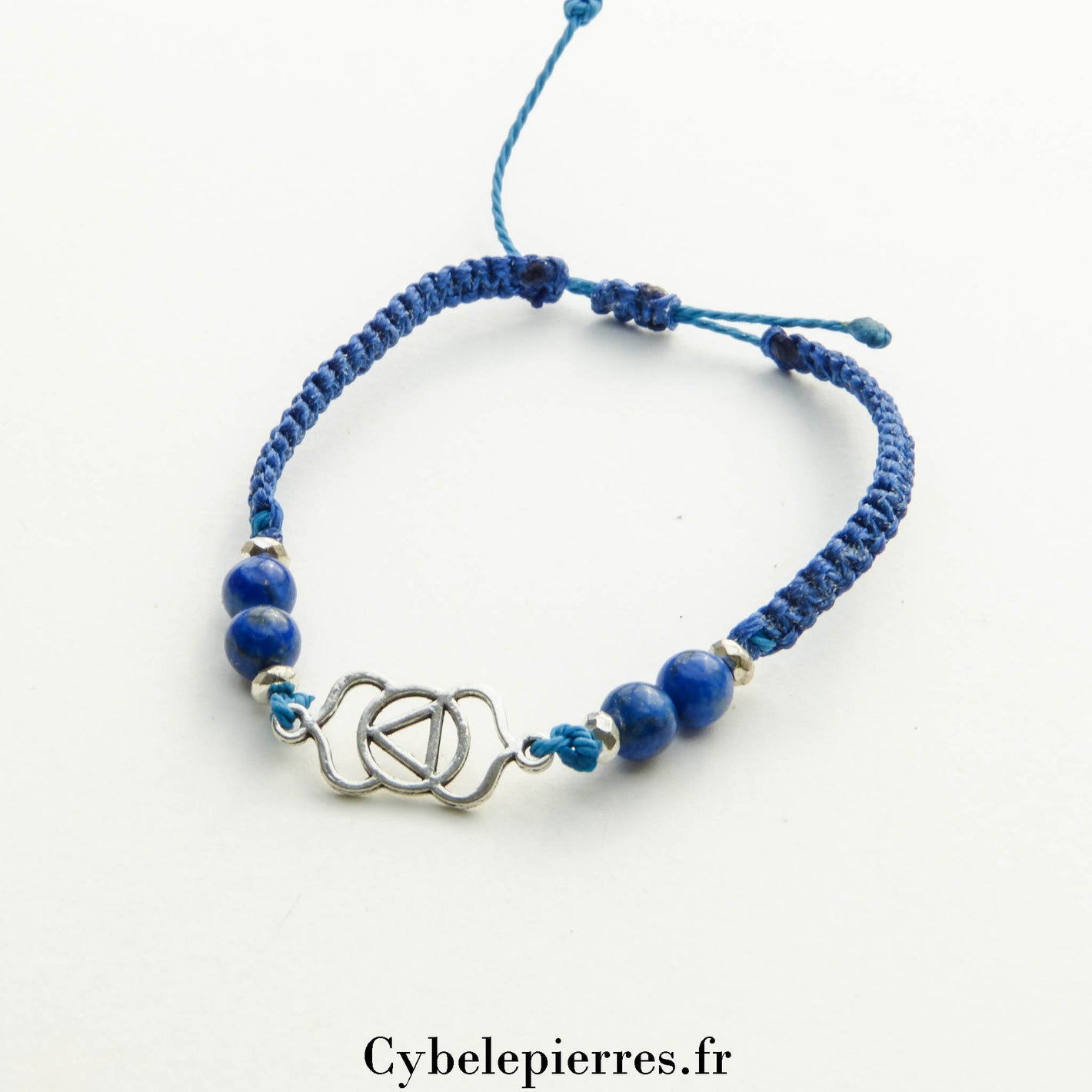 Bracelet Chakra 3eme Oeil - Lapis-lazuli (réglable)