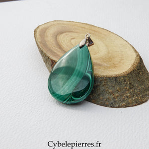 Pendentif Malachite (35mm) – Protection émotionnelle et affirmation de soi