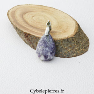 Pendentif Lépidolite (20mm) – Apaisement et Réflexion | Argent 0.925