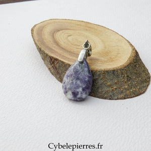 Pendentif Lépidolite (20mm) – Apaisement et Réflexion | Argent 0.925